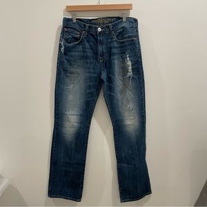 American Eagle Original Straight Distressed Denim Jeans
